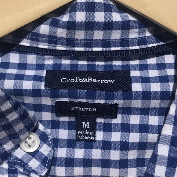 Croft & Barrow Men's Fitted Gingham Dress Shirt - Picture 5 of 7